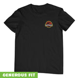 Roo Park Left Chest Logo Adults T-Shirt (Black) - Generous Fit Sizing