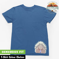 Echidna Face Hem Print Adults T-Shirt (Various Colours)