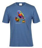 Australian Rainbow Lorikeet Adults T-Shirt (Indigo)