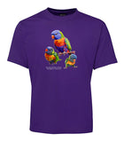 Australian Rainbow Lorikeet Adults T-Shirt (Purple)