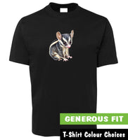 Sitting Sugar Glider Adults T-Shirt (Various Colours)