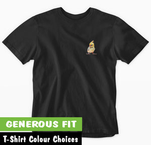 Baby Cockatiel Left Chest Print Adults T-Shirt (Various Colours)