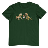 Bearded Dragon Family Adults T-Shirt (Bottle Green)