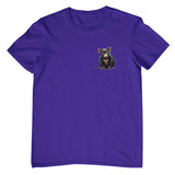 Baby Tasmanian Devil Left Chest Logo Adults T-Shirt (Purple)