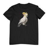 Sulphur-Crested Cockatoo Bird Adults T-Shirt (Black)