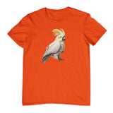 Sulphur-Crested Cockatoo Bird Adults T-Shirt (Orange)