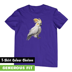 Sulphur-Crested Cockatoo Bird Adults T-Shirt (Various Colours)