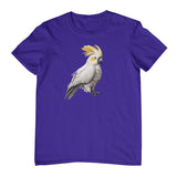 Sulphur-Crested Cockatoo Bird Adults T-Shirt (Purple)