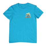 Budgie Pair Left Chest Logo Adults T-Shirt (Aqua)