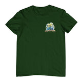 Budgie Pair Left Chest Logo Adults T-Shirt (Bottle Green)