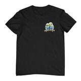 Budgie Pair Left Chest Logo Adults T-Shirt (Black)