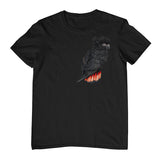 Red-Tailed Black Cockatoo Adults T-Shirt (Black)