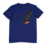 Red-Tailed Black Cockatoo Adults T-Shirt (Jr Navy)