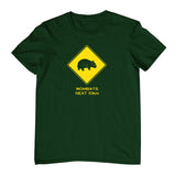 Wombat Road Sign Childrens T-Shirt (Bottle Green)