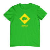 Wombat Road Sign Childrens T-Shirt (Emerald Green)