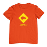 Wombat Road Sign Childrens T-Shirt (Orange)