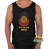 Aboriginal Flag It's In My DNA Mens Singlet (Black)