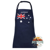 Australian Flag BBQ Apron (Navy, 65cm x 71cm)