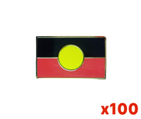 Aboriginal Flag Badge (Rectangular) - Pack of 100