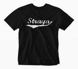 Straya Sports Logo T-Shirt (Black, White Print)