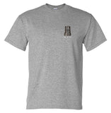 Ned Kelly Helmet R.I.P Logo T-Shirt (Marle Grey)