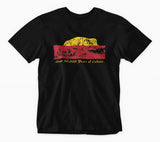 50,000 Years of Culture T-Shirt (Black) - Uluru in Aboriginal Flag Colours