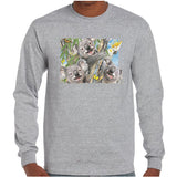 Koala Selfie Longsleeve T-Shirt (Marle Grey)