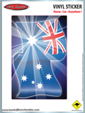 Australian Flag with Sun Rays Sticker