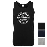 Coffin Bay Funeral Parlour Fake Business Logo Mens Singlet (Colour Choices)