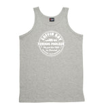 Coffin Bay Funeral Parlour Fake Business Logo Mens Singlet (Marle Grey) - Regular Sizes