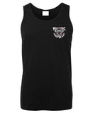 Warning Drop Bears Left Chest Logo Mens Singlet (Colour Choices)