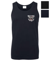 Warning Drop Bears Left Chest Logo Mens Singlet (Colour Choices)