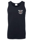 Warning Drop Bears Left Chest Logo Mens Singlet (Colour Choices)