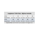 Longsleeve T-Shirt Size Chart