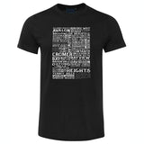 Northern Beaches Suburbs T-Shirt (Black, Shortsleeve)