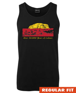 50,000 Years of Culture Aboriginal Pride Mens Singlet (Black)