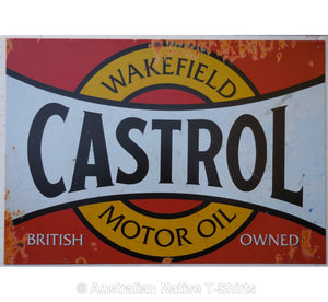 Castrol Motor Oil Red Tin Sign (50cm x 35cm)