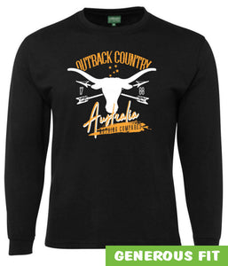 Australia Outback Country Longsleeve T-Shirt (Black)