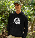 Northern Beaches Surf Logo Hoodie (Black, Front Large Print) - Model Mockup